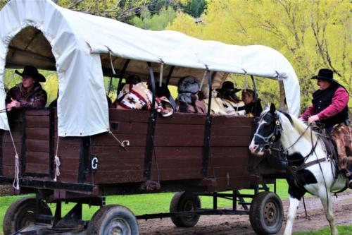 Chris By A Wagon At The Bar T 5 Covered Wagon Cookout & Show