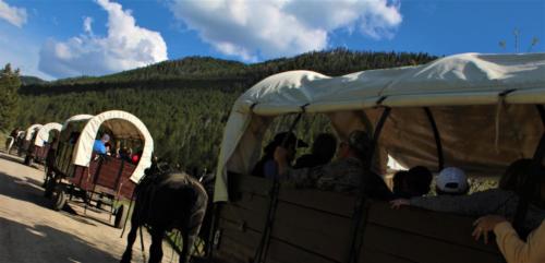 The Wagons Headed Up Cache Creek Canyon At The Bar T 5