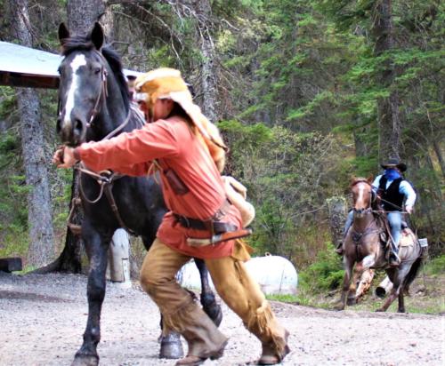 Buckskin Followed By The Outlaws