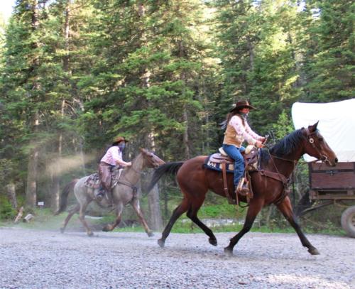 Outlaws Headed Out Of The Bar T 5 Camp