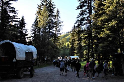 Headed Down To The Wagons After The Chuck Wagon Dinner And Show