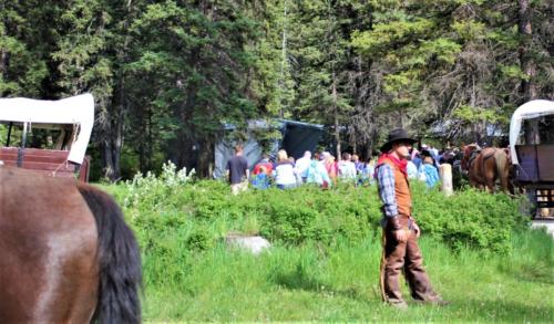 The Guests Headed Up To Their Chuck Wagon Dinner