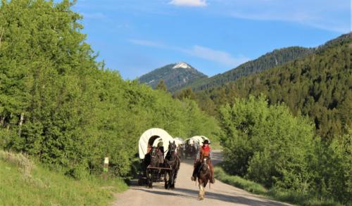 The Wagons Are Headed Back After A Great Chuck Wagon Dinner