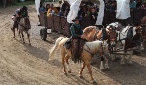 Michael and Titan Riding Past J Wagon